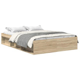 Bed Frame without Mattress Sonoma Oak 140x200 cm 3203861