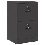 File Cabinet Black 45.5 x 42 x 74.5 cm Cold-Rolled Steel 891610