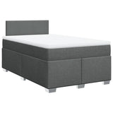 Box Spring Bed with Mattress Dark Grey 120x200 cm Fabric 3285849