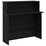 Reception Desk Black Oak 180x50x103.5 cm Engineered Wood 3324206