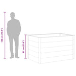 Garden Raised Bed WPC 150x100x91 cm Grey 43610