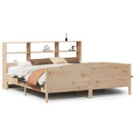 ZNTS Bookcase Bed without Mattress 200x200cm Solid Wood Pine 3323092