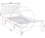 ZNTS Monaco 3' Bed Low Foot End 200-201-070