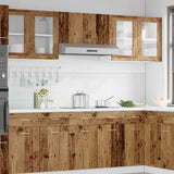 Kitchen Wall Cabinet Lyon with Glass Door Old Wood 60x31x60 cm 856167