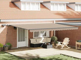 Retractable Awning Beige 450 x 350 cm Fabric 3331134
