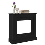 Fireplace Surround Black Oak 90x30x90 cm Engineered Wood 865984