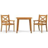 Garden Dining Set Natural wood Solid Acacia wood with an oil finish 3057999