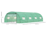 Walk-in Polytunnel Greenhouse, Outdoor Garden Tunnel Greenhouse Tent with Zipped Roll-Up Door and 8 T3398P317732