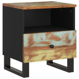 ZNTS Bedside Cabinet Solid Wood Reclaimed&Engineered Wood 350652