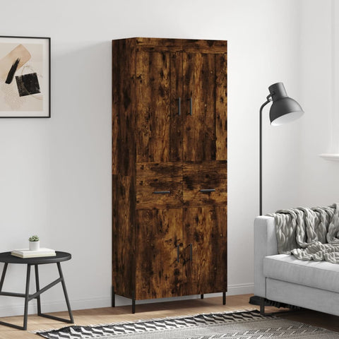 Highboard Smoked Oak 69.5x34x180 cm Engineered Wood 3199886