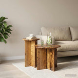 Side Table Set 2 pcs Old Wood 45 x 35 cm Engineered Wood 8001035