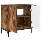 Bathroom Sink Cabinet with Door Smoked Oak 60.5 x 33.5 x 61 cm 883419