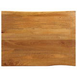 Table Top 90x80x3.8 cm Live Edge Solid Wood Mango 370795