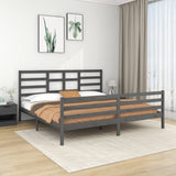 Bed Frame without Mattress Grey Solid Wood 200x200 cm 3105882