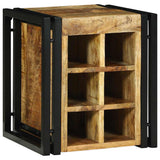 Wine Rack Brown and Black 35 x 35 x 39 cm Solid Mango Wood 4016754