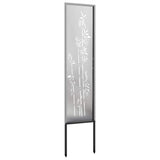 Garden Privacy Screen Floral Silver 32 x 140 cm Stainless steel 876228