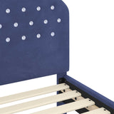 Children's Bed Frame with Headboard Police Blue 90 x 200 cm 42011133