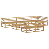 Outdoor Sofa Set 9 pcs White 79 x 79 x 37 cm Solid Acacia Wood 3386668
