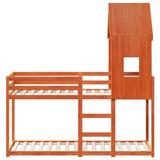 Bunk Bed without Mattress Wax Brown 80x200 cm Solid Wood Pine 3281996