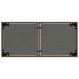 Garden Table with Glass Top Brown 115x54x74 cm Poly Rattan 365074