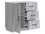 Sideboard Grey Sonoma 66 x 34.5 x 87 cm Engineered Wood 895321