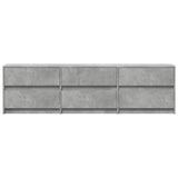 TV Cabinet with LED Concrete Grey 180x34x50 cm Engineered Wood 3307929