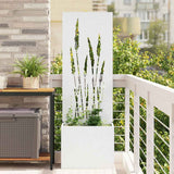 Garden Privacy Screen White 50 x 150 cm Cold-rolled steel 876463
