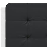 Bed Frame without Mattress "Zadar" White and Black 140x200 cm Faux Leather 3208190