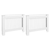 Radiator Covers 2 pcs White 112 cm Engineered Wood 276003