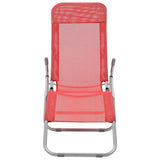 Folding Sun Loungers 2 pcs Textilene Red 44339