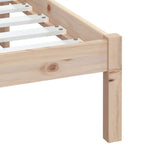 3100609 Bed Frame without Mattress Solid Wood 200x200 cm