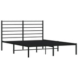 Metal Bed Frame without Mattress with Headboard Black 120x200cm 352317