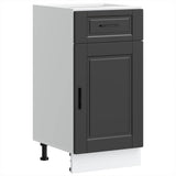Kitchen Base Cabinet Porto Black Engineered Wood 853948