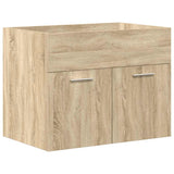 Bathroom Sink Cabinet with Built-in Basin and Faucet Sonoma Oak 3325014