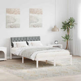 Bed frame White and light grey 120 x 200 cm Solid pine wood 878613