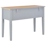 ZNTS Writing Desk Grey 109.5x45x77.5 cm Wood 280070