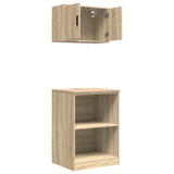 Garage Cabinets 2 pcs Sonoma Oak Engineered Wood 3328280