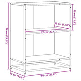 Book Cabinet Smoked Oak 60x35x76 cm Engineered Wood 849101