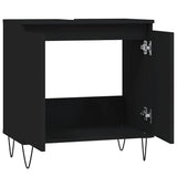 Bathroom Cabinet Black 58x33x60 cm Engineered Wood 831581