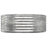Garden Raised Bed Galvanised Steel 507x100x36 cm Silver 319012