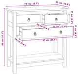 Sideboard Natural 79 x 35 x 80 cm Solid Teak Wood 42024257