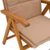 Reclining Garden Chairs 4 pcs Natural Solid Acacia Wood 3434467