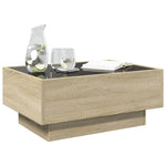 ZNTS Coffee Table with LED Sonoma Oak 70x50x30 cm Engineered Wood 847513