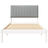 Bed Frame with Headboard White 100 x 200 cm Solid Pine Wood 878913