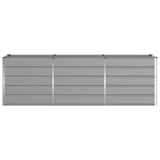 Planter Light Grey 240 x 80 x 75 cm Steel 42018143