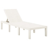 Sunlounger White Plastic 195 x 65 x 32 cm Adjustable Backrest 315826