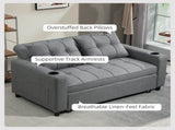 Two-Seater Pull-Out Sofa Bed - Charcoal Grey T3398P344481