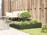 Garden Planter Olive Green 100 x 100 x 50 cm Cold-rolled Steel 873588