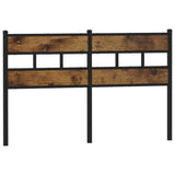 Headboard Smoked Oak 140 cm Iron and Engineered Wood 4017086