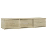 Wall-mounted Drawer Shelf Sonoma Oak 88x26x18.5 cm Engineered Wood 800597